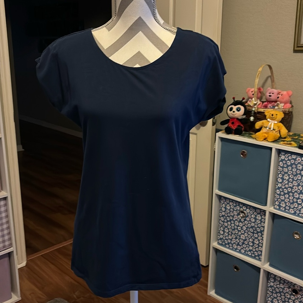 Style & Co Navy Tee